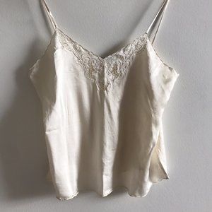 Ivory Vintage Silk Cami XS